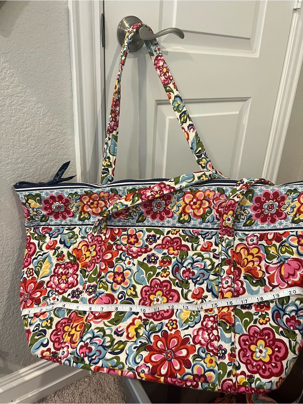 Floral Quilted Tote Bag - Multicolor